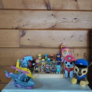 Large Lot Bundle Paw Patrol Action 14 Figures 3 Cars 3 Plushes Toys No Duplicate
